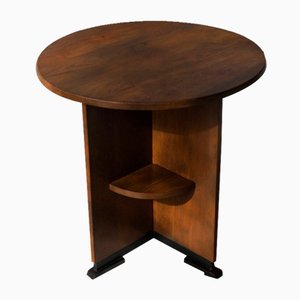 Dutch Art Deco Occasional Table with Modernist Lines, 1920s