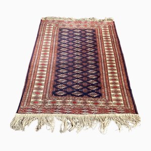 Hand-Knotted Turkmen Wool Rug