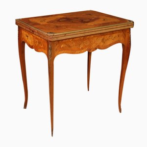 French Game Table in Inlaid Wood, 1960s