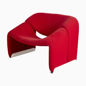 Roter F598 Groovy Stuhl von Pierre Paulin für Artifort, 1960er