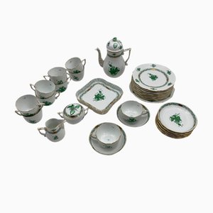 Porzellan Kaffeeservice von Herend, Ungarn, 20. Jh., 34er Set