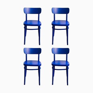 Blaue Mzo Stühle von Mazo Design, 4 . Set