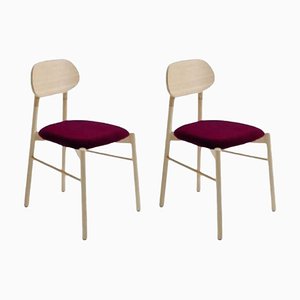 Set of Bokken Upholstered Chair in Natural Beech by Colé Italia