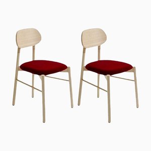 Set of Bokken Upholsered Chair in Natural Beech by Colé Italia
