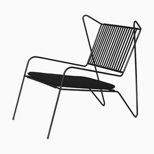 Schwarzer Capri Easy Sessel mit Sitzkissen von Cools Collection