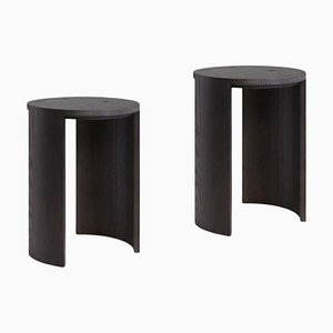 Set of Airisto Stools in Stained Black by Made by Choice