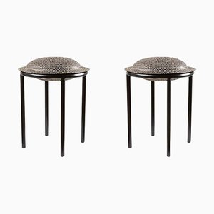 Set of Black Cana Stools by Pauline Deltour