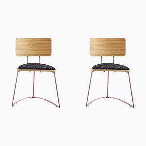 Set of Boomerang Chair in Black by Pepe Albargues