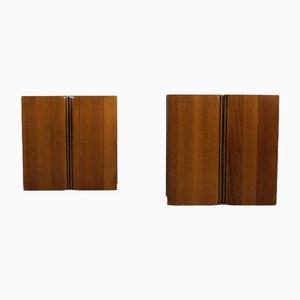 Nightstands in Walnut by by Tobia & Afra Scarpa for Maxalto, Italy, 1970s, Set of 2