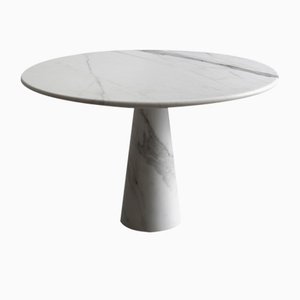 Mesa de comedor redonda de estilo de Angelo Mangiarotti, Italia, años 70