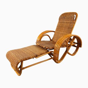 Chaise longue vintage nello stile di Paul Frankl, anni '60