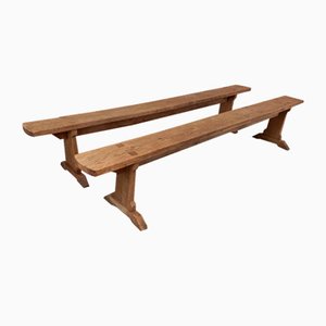 Rustic Benches, 1940s, Set of 2