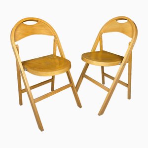 Mid-Century Iconic Folding Chairs Tric by Achille and Pier Giacomo Castiglione for BBB Emmebonacina, Italy, 1965, Set of 2