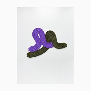 Entwine Rug in Green and Purple by Bilge Nur Saltik for Form&seek