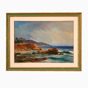 R. Natali, Landscape, 1950, Oil on Canvas, Framed