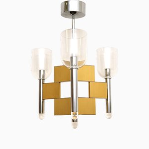 Lampadario vintage di Gaetano Sciolari, Italia, anni '70