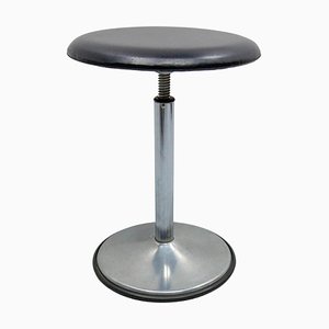 French Chrome Skai Height Adjustable Stool, 1950s