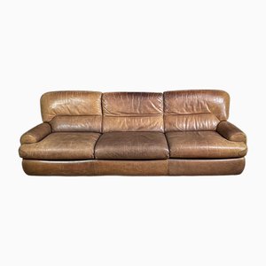 Mid-Century Triple Personal Bank in Leather from Durlet