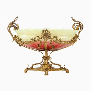 Coupe Napoléon III en Opaline avec Monture en Bronze Doré, 19ème Siècle