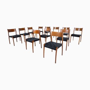 Mid-Century Modern Dining Chairs attributed to Fratelli Reguitti, Italy, 1950s, Set of 12