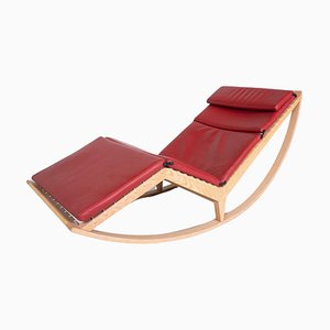 Red Canapo Rocking Chair attributed to Franco Albini for Cassina, Italy, 2010