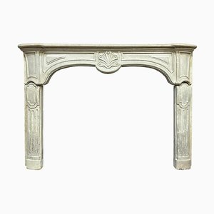 18th Century Provincial French Stone Fireplace Mantel, 1780s