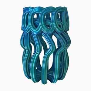 Frosting Vase in Blue by Bilge Nur Saltik for Form&Seek