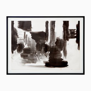 Tang Haywen, Diptychon, 1975, Tinte auf Papier, gerahmt