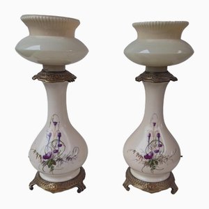 French Oil Lamps by Carlhian and Corbière, 1890s, Set of 2