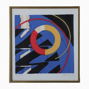 Knut Grane, Manhattan Swing, Color Lithograph, 1990, Framed