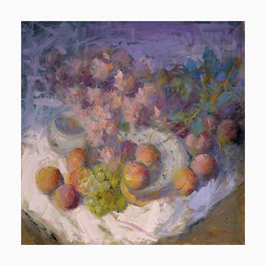 Renato Criscuolo, Composizione floreale, Olio su tela, inizio XXI secolo, con cornice
