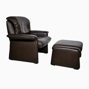 Leather Armchair with Relaxation Function from Cor, 1990s, Set of 2