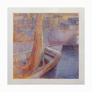 Renato Criscuolo, Boats, Oil on Canvas, 2000s