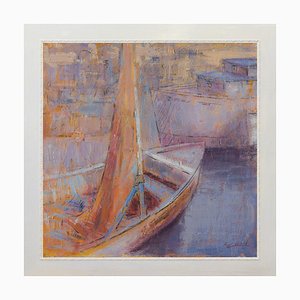 Renato Criscuolo, Boote, Öl auf Leinwand, 2000er