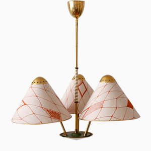 Mid-Century Pendant Lamp by Rupert Nikoll, Austria, 1950s