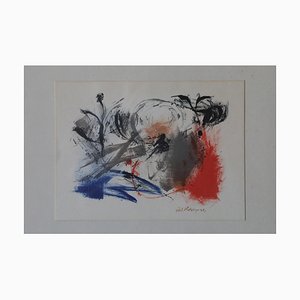 Paul Holsby, Composition, Lithographie Couleur, 1962, Encadré