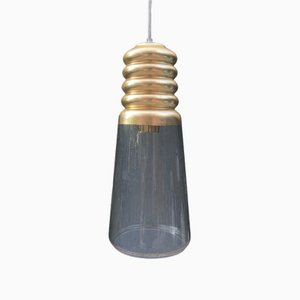 Lámpara colgante italiana moderna de cristal de Murano de Ribo, años 80