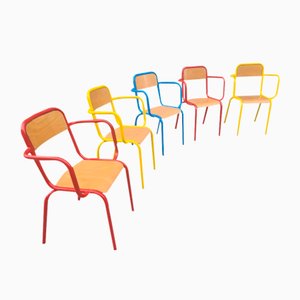 Stackable Chairs from Mullca, 1980s, Set of 5