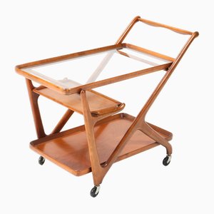 Mid-Century Modern Cherry Trolley by Cesare Lacca for Cassina, 1950s