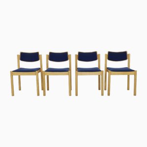 Stackable Dining Chairs, 1980s, Set of 4