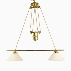 Englische Billard Deckenlampe, 1930er