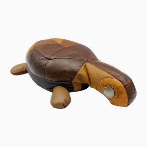 Swiss Leather Patchwork Turtle, 1960s
