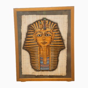 Obra de tela del faraón Tutankamón, años 70
