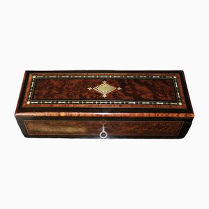 Napoleon III Time Jewelry Box in Marquetry