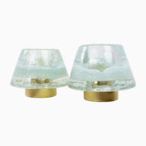 Handmade Glass Table Lamps from Leucos, 1970s, Set of 2