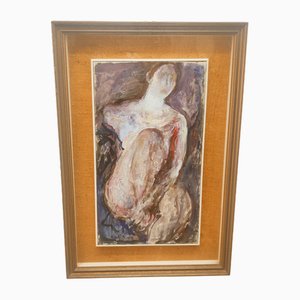 Capaldo, Femme Nue, 1970, Huile sur Toile, Encadrée