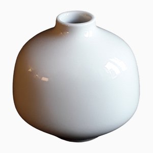Small Vintage German Vase in White Glazed Porcelain from KPM Berlin, 1970s