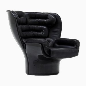 Black Elda Chair by Joe Colombo for Comfort, 1963