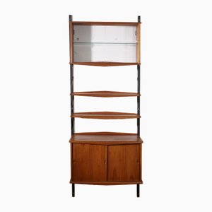 Mid-Century Swedish Shelving System in Rounded Teak, 1960s