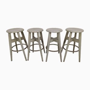Industrial Gray Stools from Stella, 1950s, Set of 4